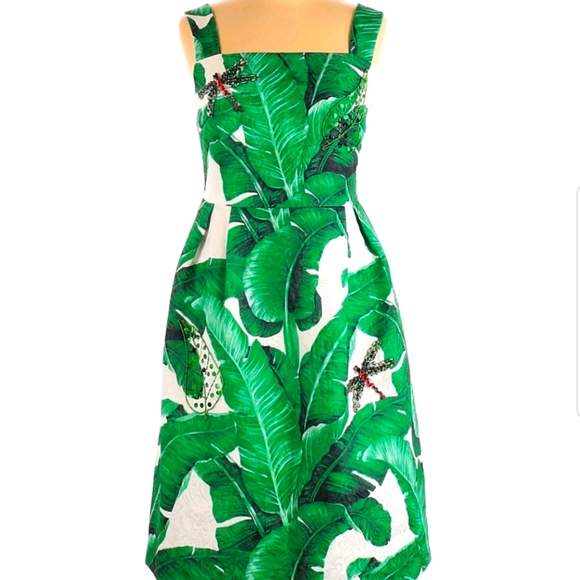 Asking Dresses & Skirts - Asking Palm Leaf Embellished Dress size M